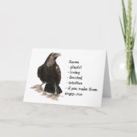 Raven Totem, Animal Guide Funny Birthday