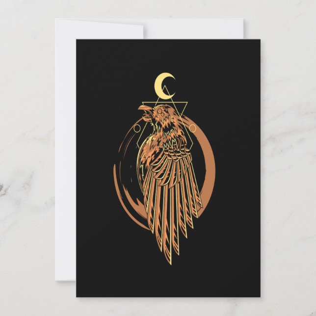 Raven Viking Warrior Valhalla Norse Mythology Gift Einladung (Vorderseite)