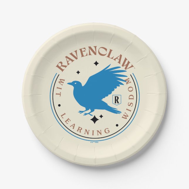 RAVENCLAW™ Blue Eagle House Pride Abzeichen Pappteller (Vorderseite)