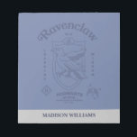 RAVENCLAW™ Wit Learning Wisdom Crest Notizblock<br><div class="desc">Celebrate wisdom, wit, and a love of learning with this elegant Ravenclaw™ crest design. Showcasing the proud house eagle set within a classic shield, this refined artwork highlights Ravenclaw’s defining traits — Wit, Learning and Wisdom — in a clean, timeless layout. Rendered in cool, sophisticated house tones, the detailed linework...</div>