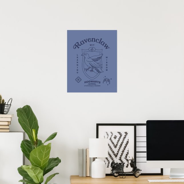 RAVENCLAW™ Wit Learning Wisdom Crest Poster (Heimbüro)
