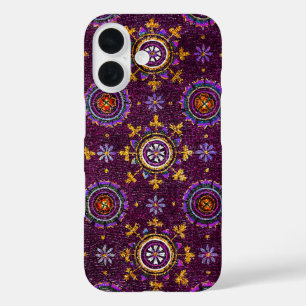 RAVENNA BYZANTINE MOSAICS, STAR, LILA STARRNENNACH iPhone 16 HÜLLE