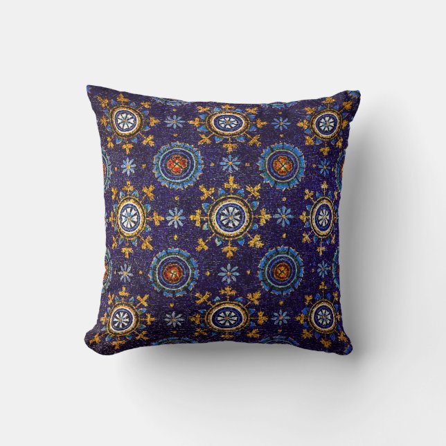 RAVENNA BYZANTINE MOSAICS, STERNE, BLAUE STARRY NI KISSEN (Vorderseite)