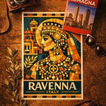 Ravenna Italien Byzantinische Kaiserin Mosaik Post