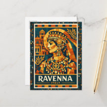Ravenna Italien Byzantinische Kaiserin Mosaik Post