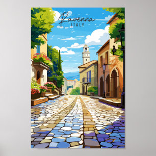 Ravenna Italien Vintage Illustration Poster