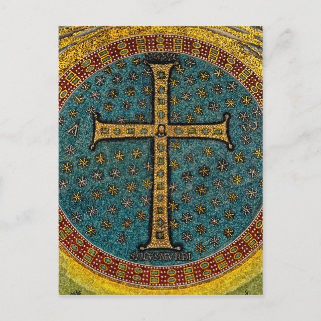 Ravenna Mosaic Cross Postkarte (Vorderseite)