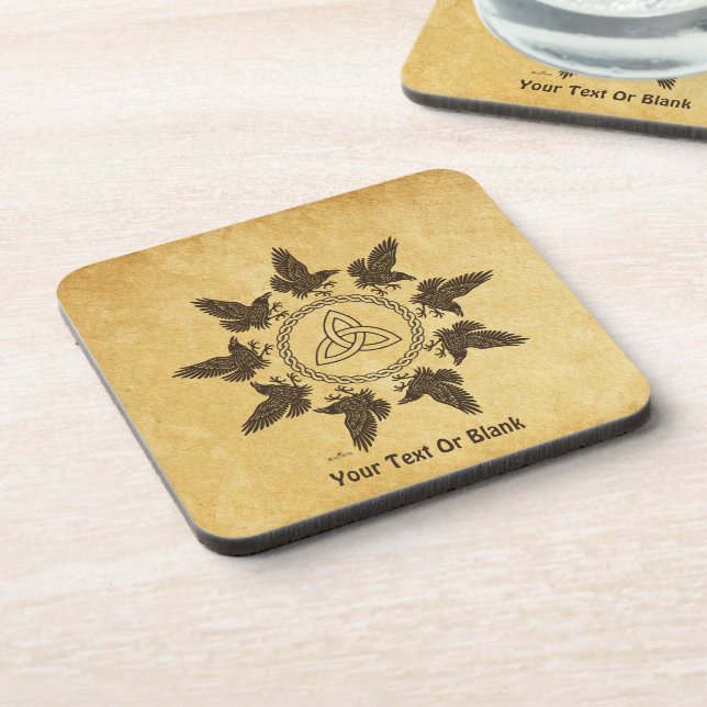 Ravens Circle Dance Getränkeuntersetzer (Linke Seite)