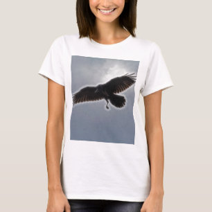 Raven's Descent Fraktal Print T-Shirt