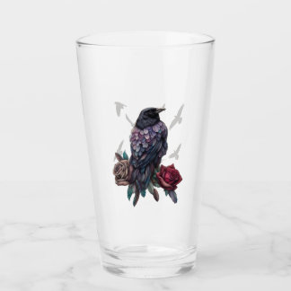 Ravens Drinking or Beer Glass Glas