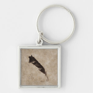 Raven's Feather Bird-lover Crow design Schlüsselanhänger