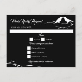 Ravens Gothic Wedding Repcard Feiertagspostkarte