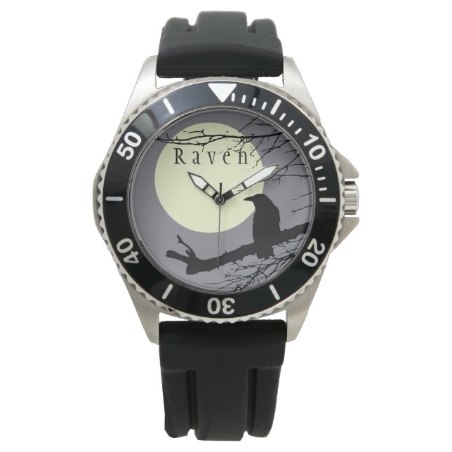 Raven's Moon Timepiece Armbanduhr (Vorderseite)