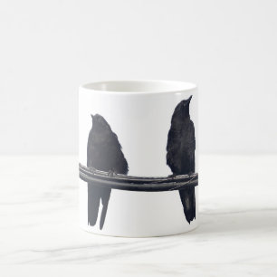 "RAVENS ON A WIRE" Corvids Wildlife Mug