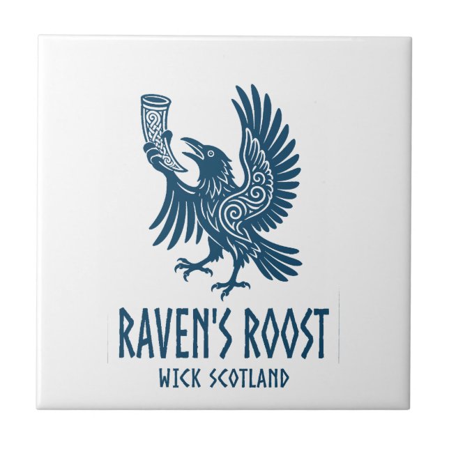 Raven's Roost Pub Wick Schottland Fliese (Vorderseite)