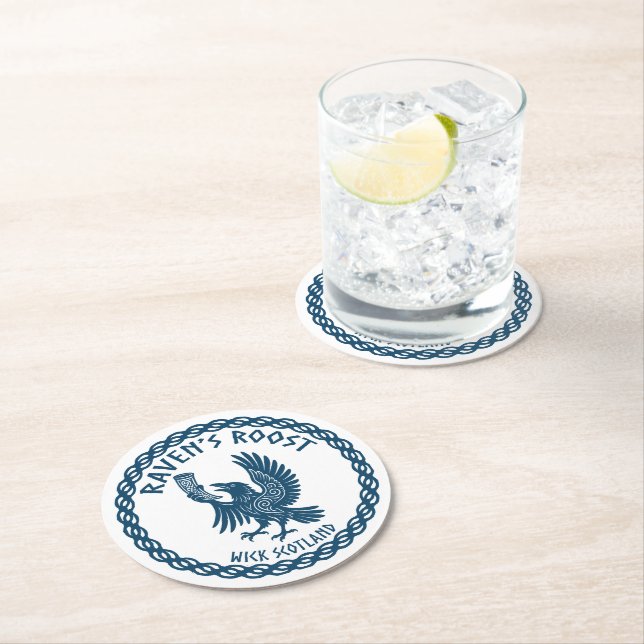 Raven's Roost Pub Wick Schottland Runder Pappuntersetzer (Vor Ort)