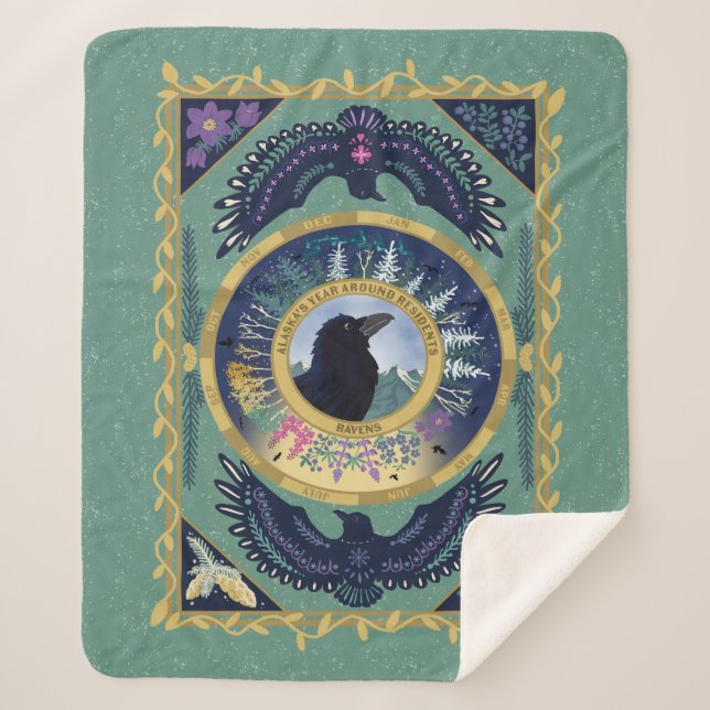 Ravens Sherpa Blanket Sherpadecke (Vorderseite)