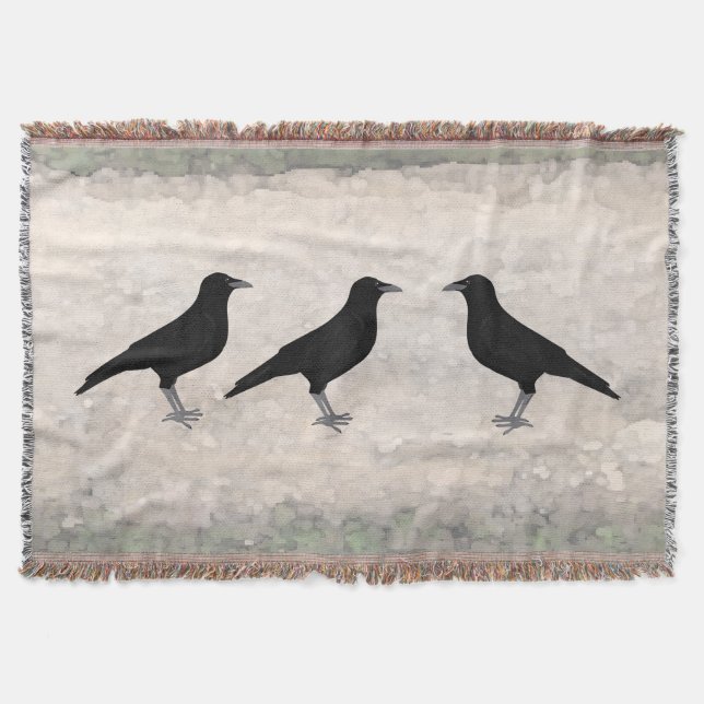 Ravens Throw Blanket Decke (Vorderseite)