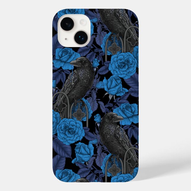 Ravens und blaue Rose Case-Mate iPhone 14 Plus Hülle (Rückseite)