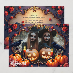 🎃Ravenwood Gothic Benutzerdefinierte Fotokarte Einladung