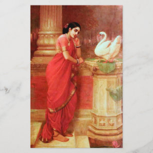 Ravi Varma Malereien-Hamsa Dhayamthi Briefpapier
