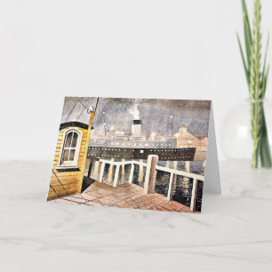 Ravilious - Channel Steamer Leaving Harbor Karte