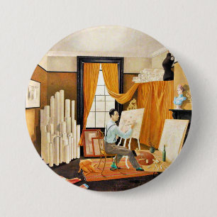 Ravilious - Edward Bawden arbeitet in seinem Studi Button