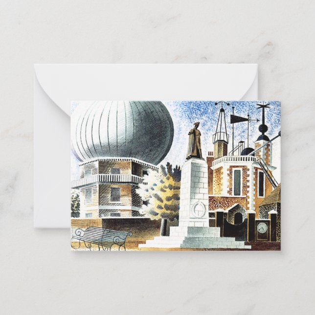 Ravilious - Greenwich Observatory Mitteilungskarte (Vorderseite)