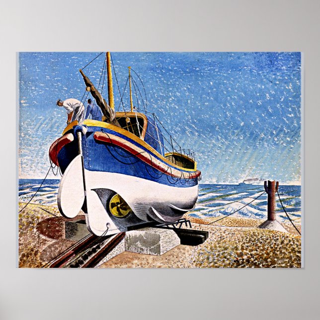 Ravilious - Lifeboat at Aldeburgh Poster (Vorne)