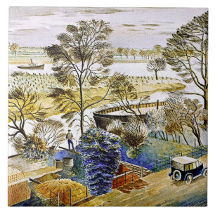 Ravilious - Themse bei Hemmersmith Fliese