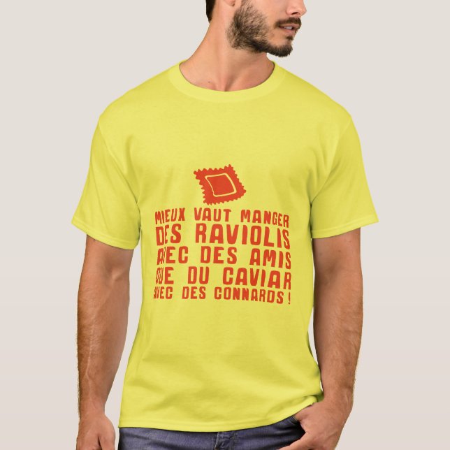 Raviolis essen, Kaviar Connection T-Shirt (Vorderseite)