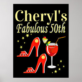 RAVISHING RED 50 TH GEBURTSTAG DIVA DESIGN POSTER