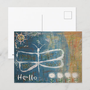 Raw Art Butterfly Postkarte