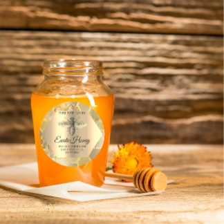 Raw Honey Jar Honeybee Honeycomb Bee Apiary VIP Runder Aufkleber