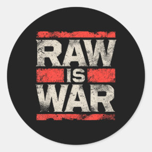 Raw is War Pro Wrestling Berühmt für seine Vintage Runder Aufkleber
