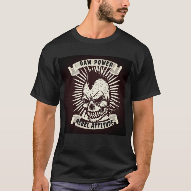 "RAW-POWER - REBEL-ATTITUDE" T-Shirt (Vorderseite)