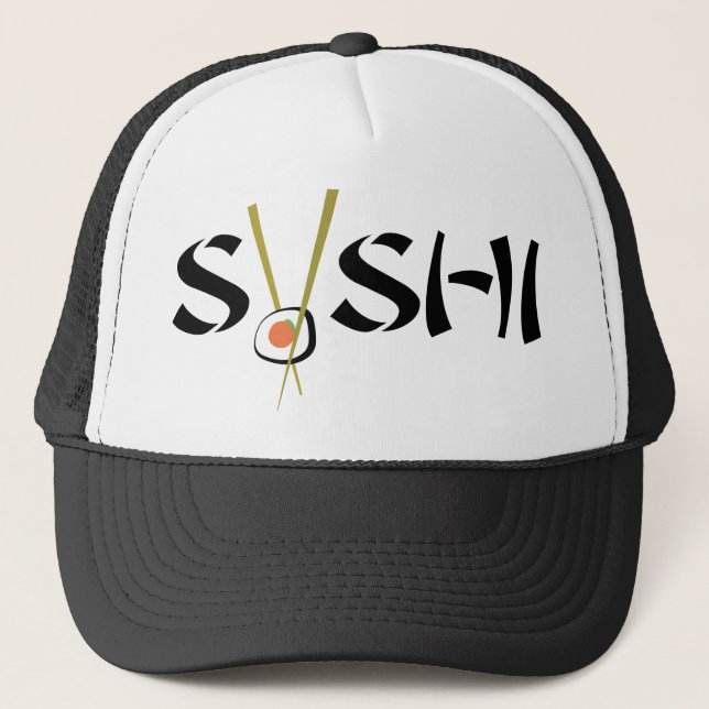 Raw Sushi Bio Planet Hats Truckerkappe (Vorderseite)