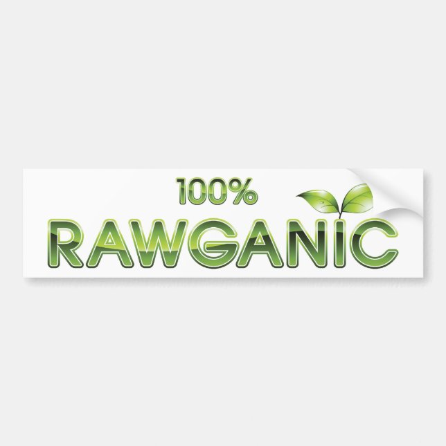 Rawganic rohe Nahrung 100% Autoaufkleber (Vorne)