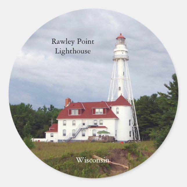 Rawley Point Lighthouse Aufkleber (Vorderseite)
