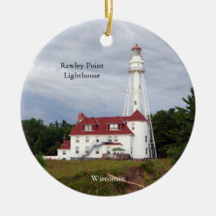 Rawley Point Lighthouse-Ornament Keramik Ornament