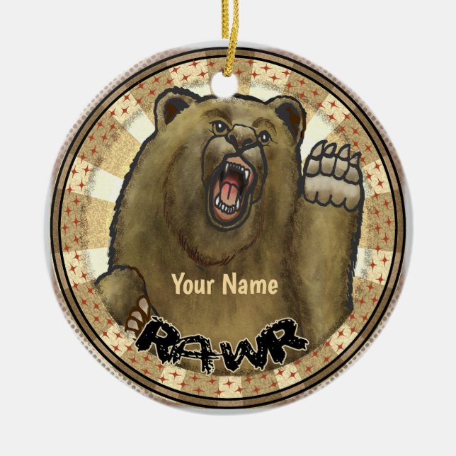 Rawr Bear Keramik Ornament (Vorne)