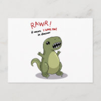 Rawr bedeutet, dass ich dich in Dinosaurier Liebe