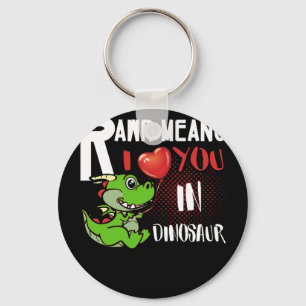 RAWR bedeutet, dass ich Sie am Valentinstag in Din Schlüsselanhänger