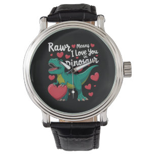 Rawr bedeutet, dass ich Sie in Dinosaurier Liebe R Armbanduhr