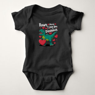 Rawr bedeutet, dass ich Sie in Dinosaurier Liebe R Baby Strampler