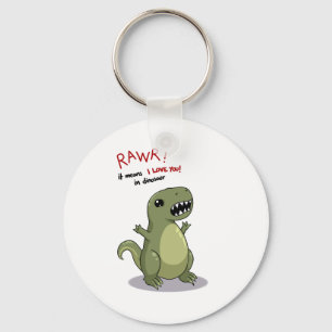 Rawr bedeutet i-Liebe Sie im Dinosaurier Schlüsselanhänger