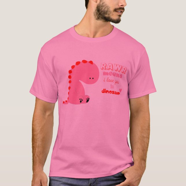 rawr bedeutet i-Liebe Sie im Dinosaurier-Shirt T-Shirt (Vorderseite)