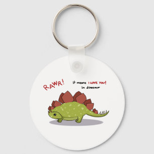 Rawr bedeutet i-Liebe Sie in Dinosaurier Schlüsselanhänger