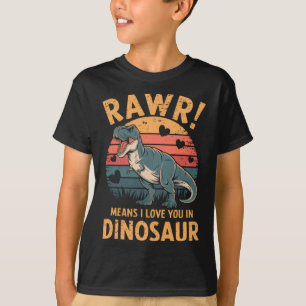 Rawr bedeutet ich liebe dich in Dinosaurier Vintag T-Shirt