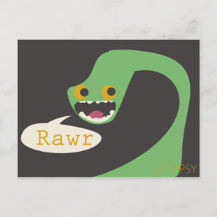 Rawr Dinosaur Postkarte